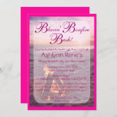 Beach Bonfire Invitation Kaart (Voorkant / Achterkant)