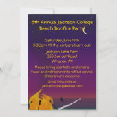 Beach Bonfire Party-uitnodiging Kaart (Voorkant)