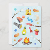 Beach Bonfire Uitnodiging voor verjaardagsfeest (Achterkant)