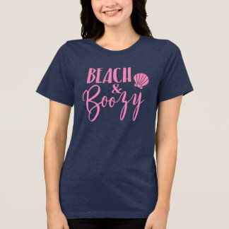 Beach + Boozy Bachelorette Party Group Tri-Blend Shirt