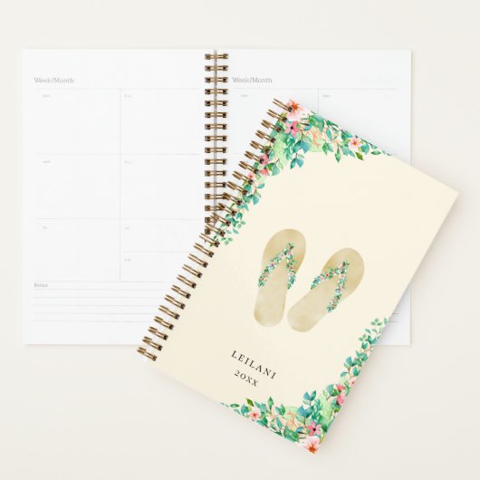 Beach Botanical Florence Teenslippers Planner (Display)
