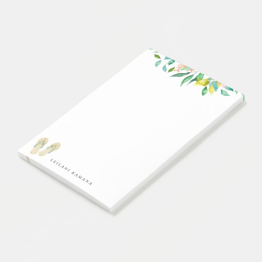 Beach Botanische Teenslippers Post-it® Notes (Schuin)