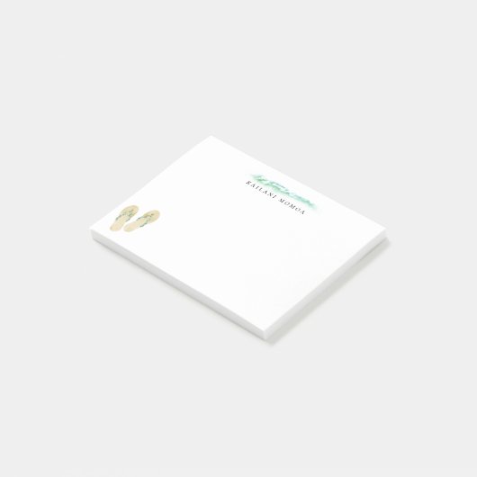 Beach Botanische Teenslippers Post-it® Notes (Schuin)