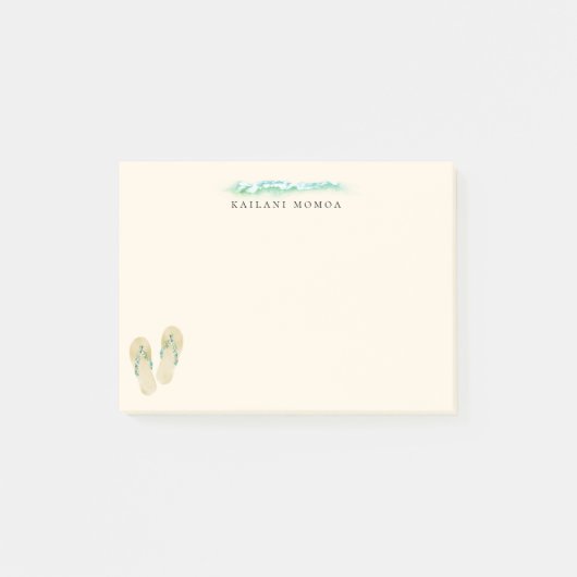 Beach Botanische Teenslippers Post-it® Notes (Voorkant)