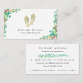 Beach Botanische Teenslippers Visitekaartje (Voorkant / Achterkant)