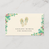 Beach Botanische Teenslippers Visitekaartje (Voorkant)