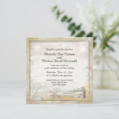 Beach Bottle Weddenschap Kaart (Staand voorkant)