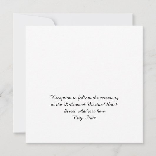 Beach Bottle Weddenschap Kaart (Achterkant)