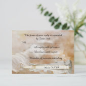 Beach Bottle Weddenschap RSVP-reactiekaart RSVP Kaartje (Staand voorkant)