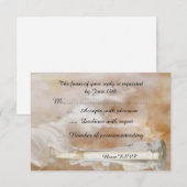 Beach Bottle Weddenschap RSVP-reactiekaart RSVP Kaartje (Voorkant / Achterkant)