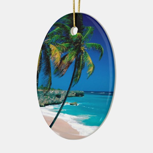 Beach Bottom Bay Barbados Keramisch Ornament (Links)