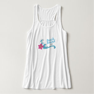 Beach Bound Dames Flowly Racerback Tank Top