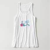 Beach Bound Women's Flowy Racerback Tanktop (Design voorkant)