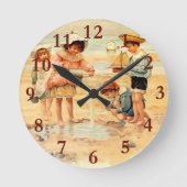  "Beach Boy Girl"-kunst Ronde Klok (Voorkant)