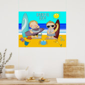 Beach Boys Kinderen Kinderen Poster (Keuken)