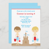 Beach Boys-uitnodigingen Kaart (Voorkant / Achterkant)