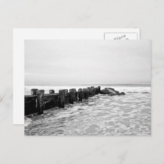 Beach Breakwater - breed Briefkaart (Voorkant / Achterkant)