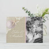  Beach Bridal Luncheon Kaart (Staand voorkant)