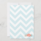 Beach Bridal Shower Invitation Nautical Shells Kaart (Achterkant)
