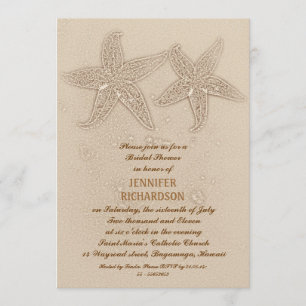 BEACH BRIDAL SHOWER INVITATIONS KAART