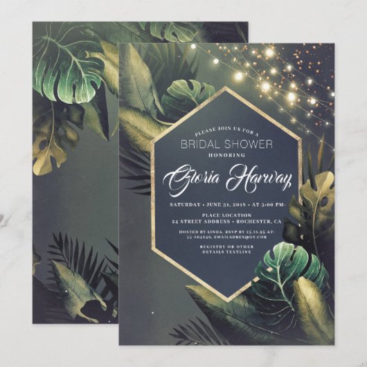 Beach Bridal Shower Uitnodiging (Voorkant / Achterkant)