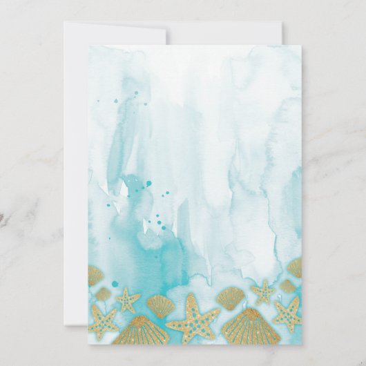 Beach Bridal Shower Uitnodiging (Achterkant)