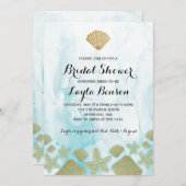 Beach Bridal Shower Uitnodiging (Voorkant / Achterkant)