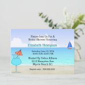 Beach Bridal Shower Uitnodiging (Staand voorkant)