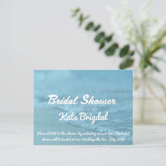 Beach Bridal Shower Uitnodiging (Staand voorkant)