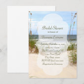 Beach Bridal Shower-uitnodigingen Kaart (Voorkant / Achterkant)
