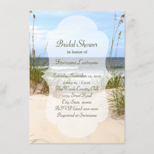 Beach Bridal Shower-uitnodigingen Kaart