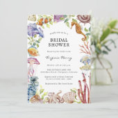 Beach Bridal Shower-uitnodigingen Kaart (Staand voorkant)