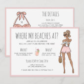 Beach Bride Bachelorette Party Weekend Itinerary Kaart (Voorkant / Achterkant)