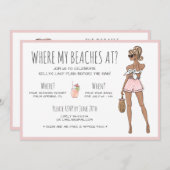 Beach Bride Bachelorette Party Weekend Itinerary Kaart (Voorkant / Achterkant)