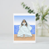 Beach Bride Briefkaart (Staand voorkant)