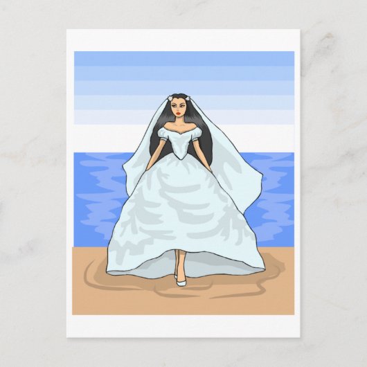 Beach Bride Briefkaart (Voorkant)
