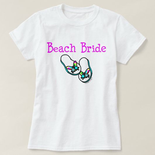 Beach Bride T-shirt (Design voorkant)