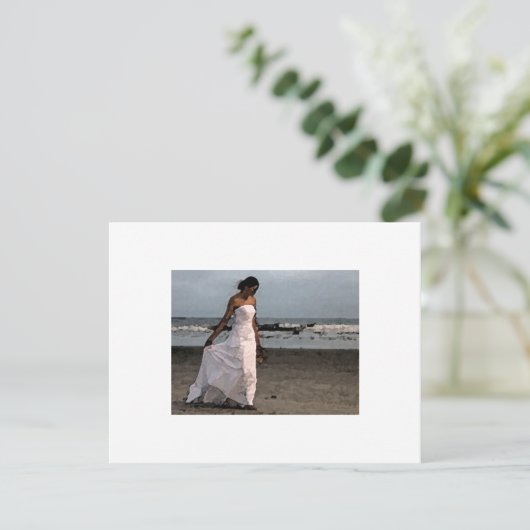 Beach Bride Uitnodiging (Staand voorkant)