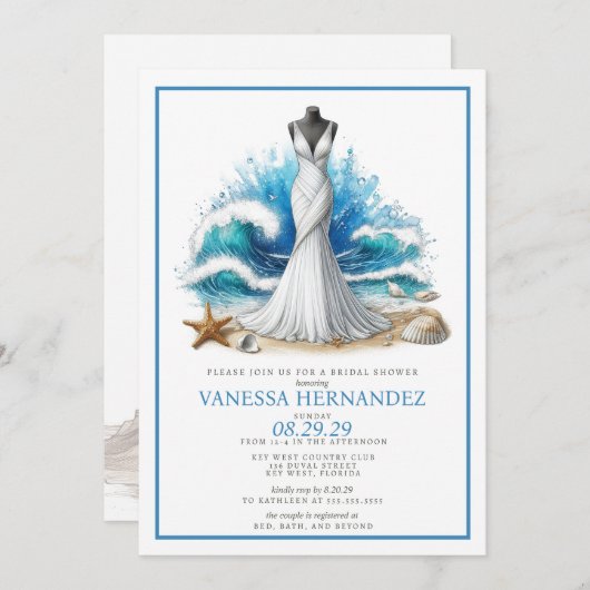 Beach Bride Vrijgezellenfeest Kaart (Voorkant / Achterkant)