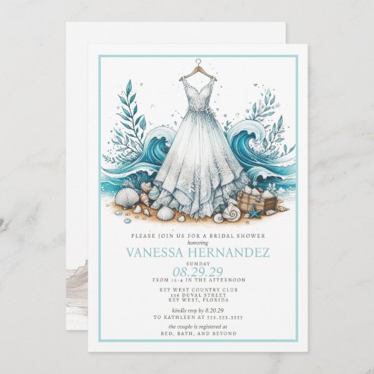 Beach Bride Vrijgezellenfeest Kaart (Voorkant / Achterkant)