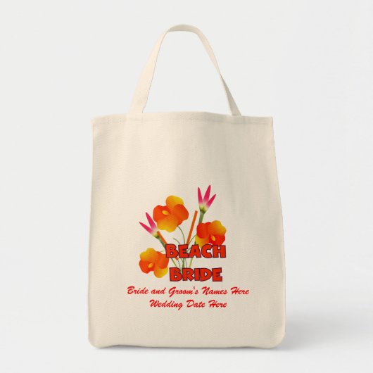 Beach Bride Wedding Canvas tas (Voorkant)