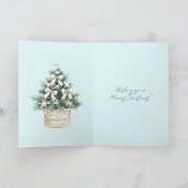 Beach Brown Hair Lady Christmas   Kaart (Binnen)