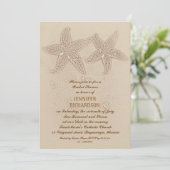 BEACH BRUIDS DOUCHE UITNODIGINGEN (Staand voorkant)