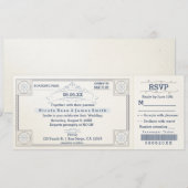 Beach Bruiloft  Boarding Ticket Uitnodigingen (Voorkant / Achterkant)