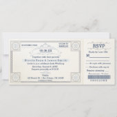 Beach Bruiloft  Boarding Ticket Uitnodigingen (Voorkant)