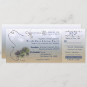 Beach Bruiloft Boarding Ticket Uitnodigingen. Kaart (Voorkant / Achterkant)