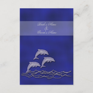 Beach bruiloft elegant dolfijn RSVP Kaartje