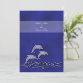 Beach bruiloft elegant party-thema kaart (Staand voorkant)