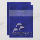 Beach bruiloft elegant party-thema kaart (Voorkant / Achterkant)