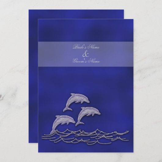 Beach bruiloft elegant party-thema kaart (Voorkant / Achterkant)